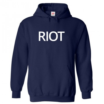 RIOT Classic Unisex Kids and Adults Pullover Hoodie									 									 									